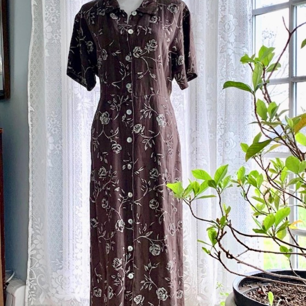 ☃️ One Sexy Dress. WASHED LINEN-COOL- MAXI - EUC